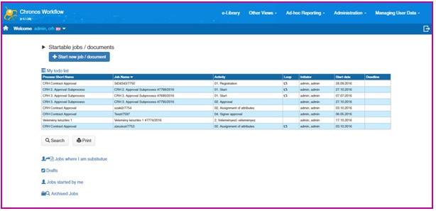 CWPscreen home layout